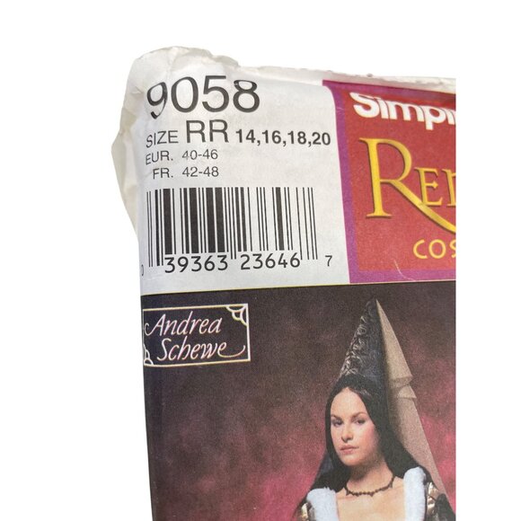 Simplicity Renaissance Costume Collection RR Sizes 14-20 Sewing Pattern 9058 NEW - Picture 2 of 6